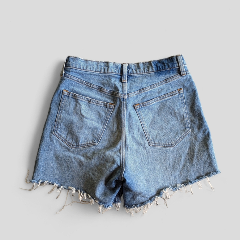 Abercrombie & Fitch Light Blue Distressed Denim Jean Shorts - Picture 3 of 9